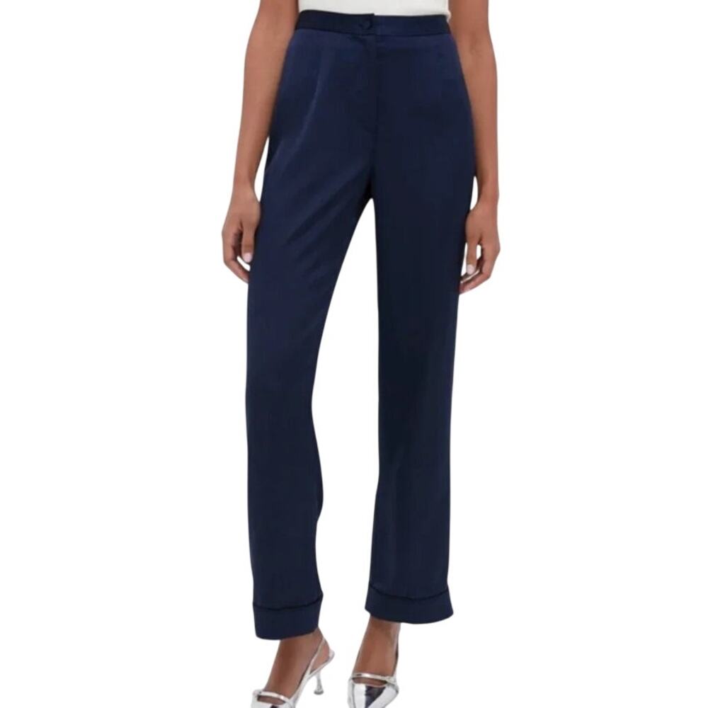 Tuckernuck Tailored Navy Blue Solene Trousers Size S